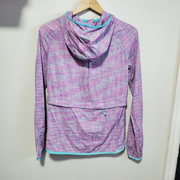 IVIVVA LULULEMON Full Zip Lightweight Jacket Windbreaker Packable Plaid Girls 14 - Picture 8 of 16